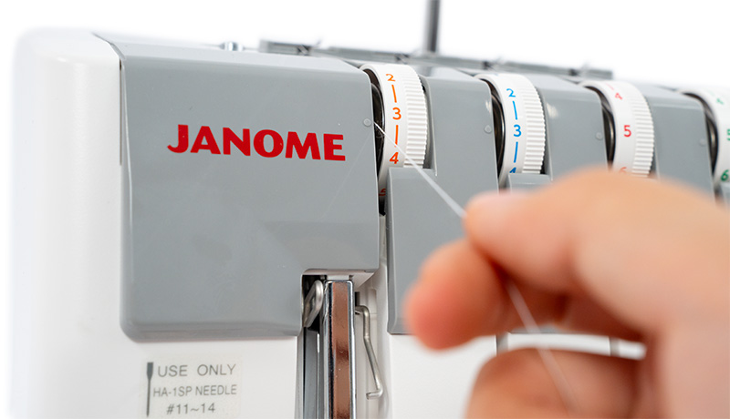 Janome MyLock 454D Easy lay-in tension dials